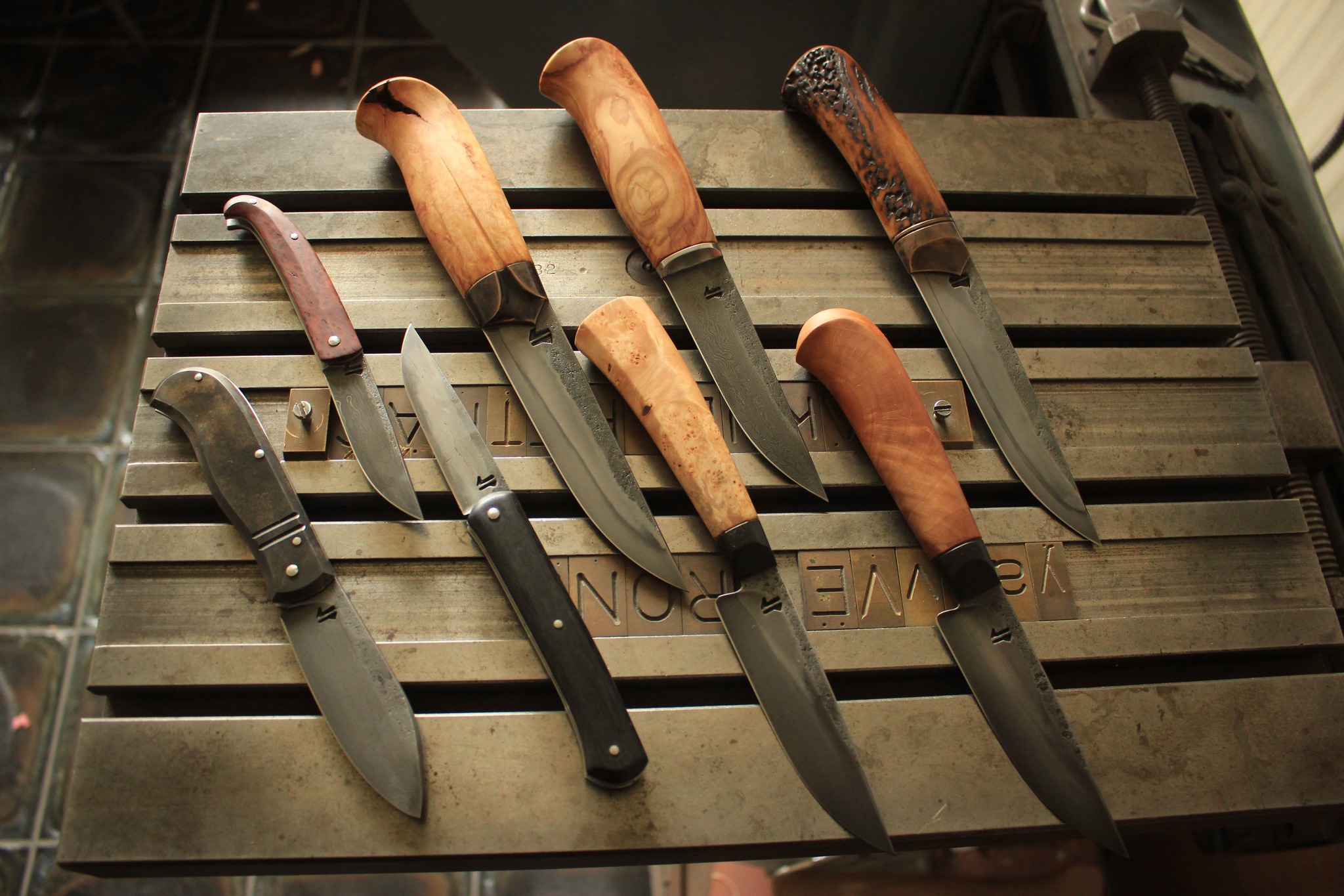 Knives for exhibition in Gembloux